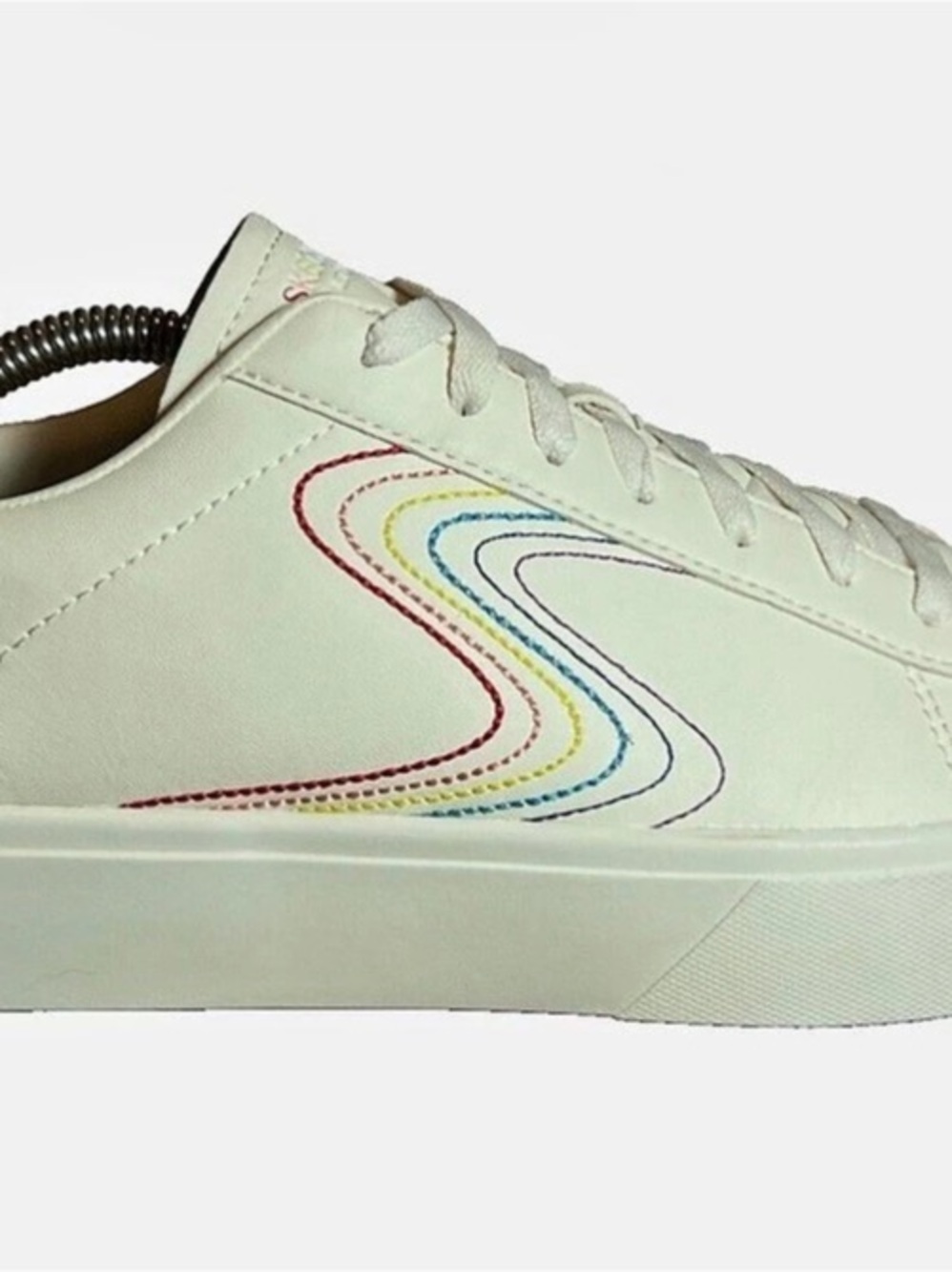 Skechers Court Classics Color Block Sneakers in White & Pink US 8.5